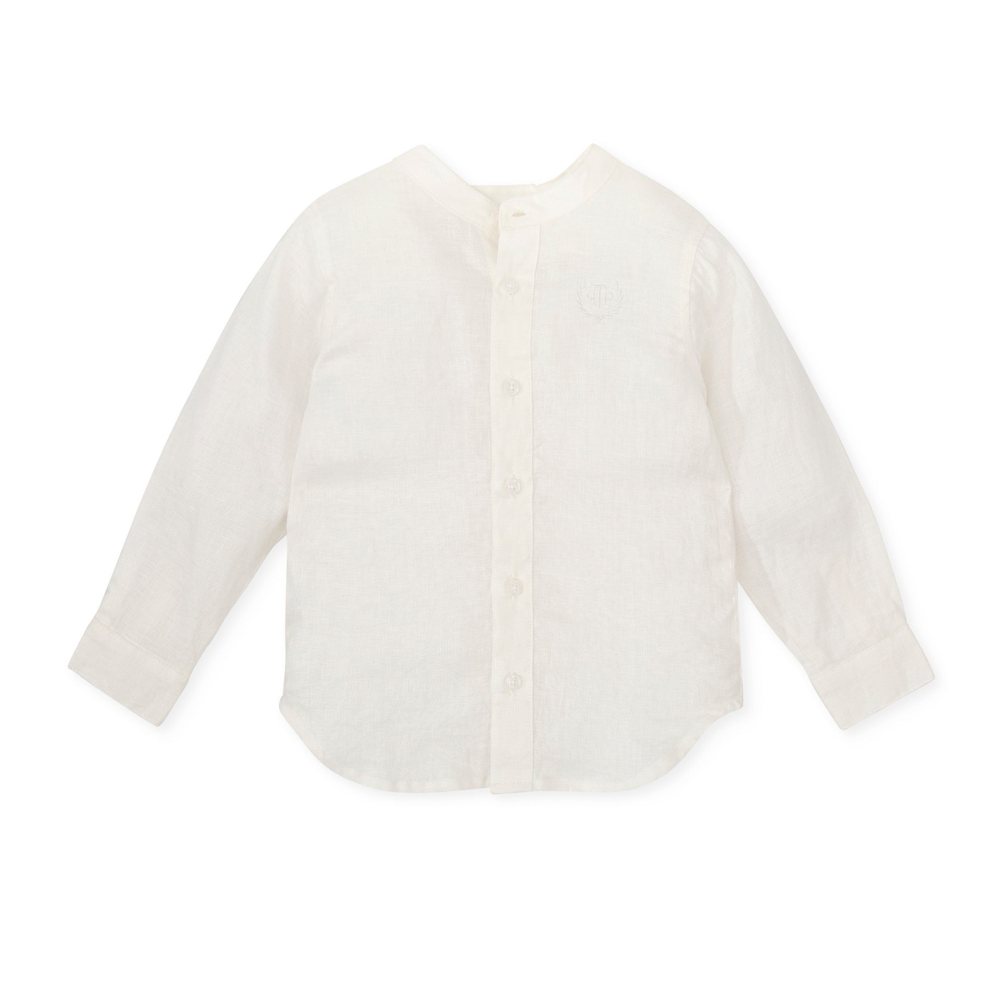 Linen Shirt with Mandarin Collar – Tutto Piccolo® USA | Clothing
