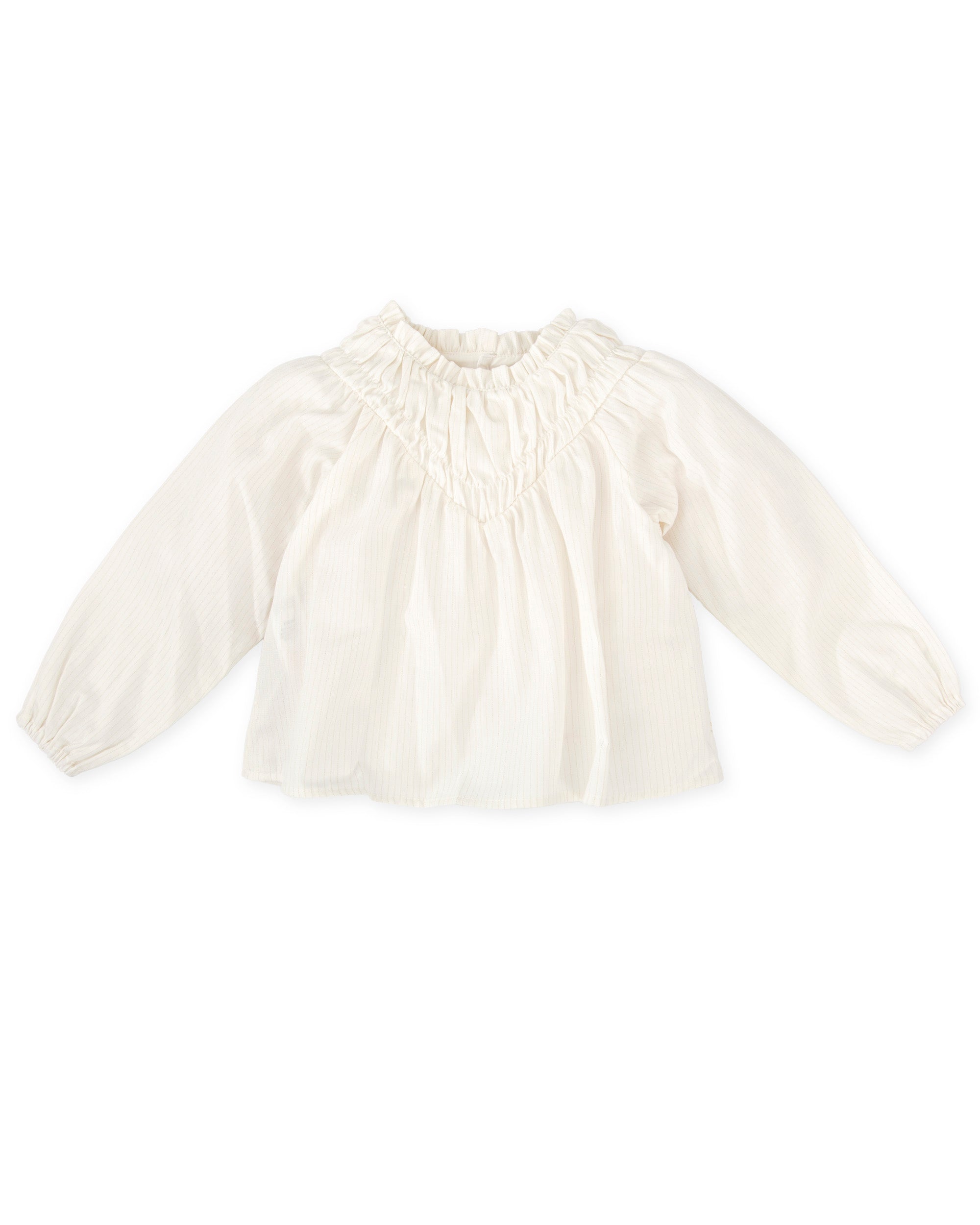 Romantic Soft White with Metallic Stripes Blouse – Tutto Piccolo