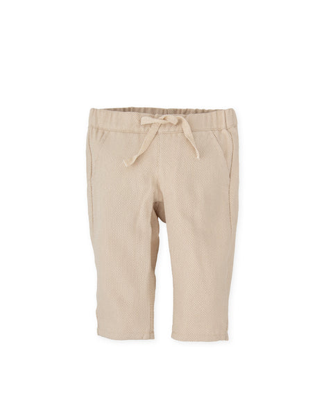 Pants in Sand Color and Textured Fabric – Tutto Piccolo® USA