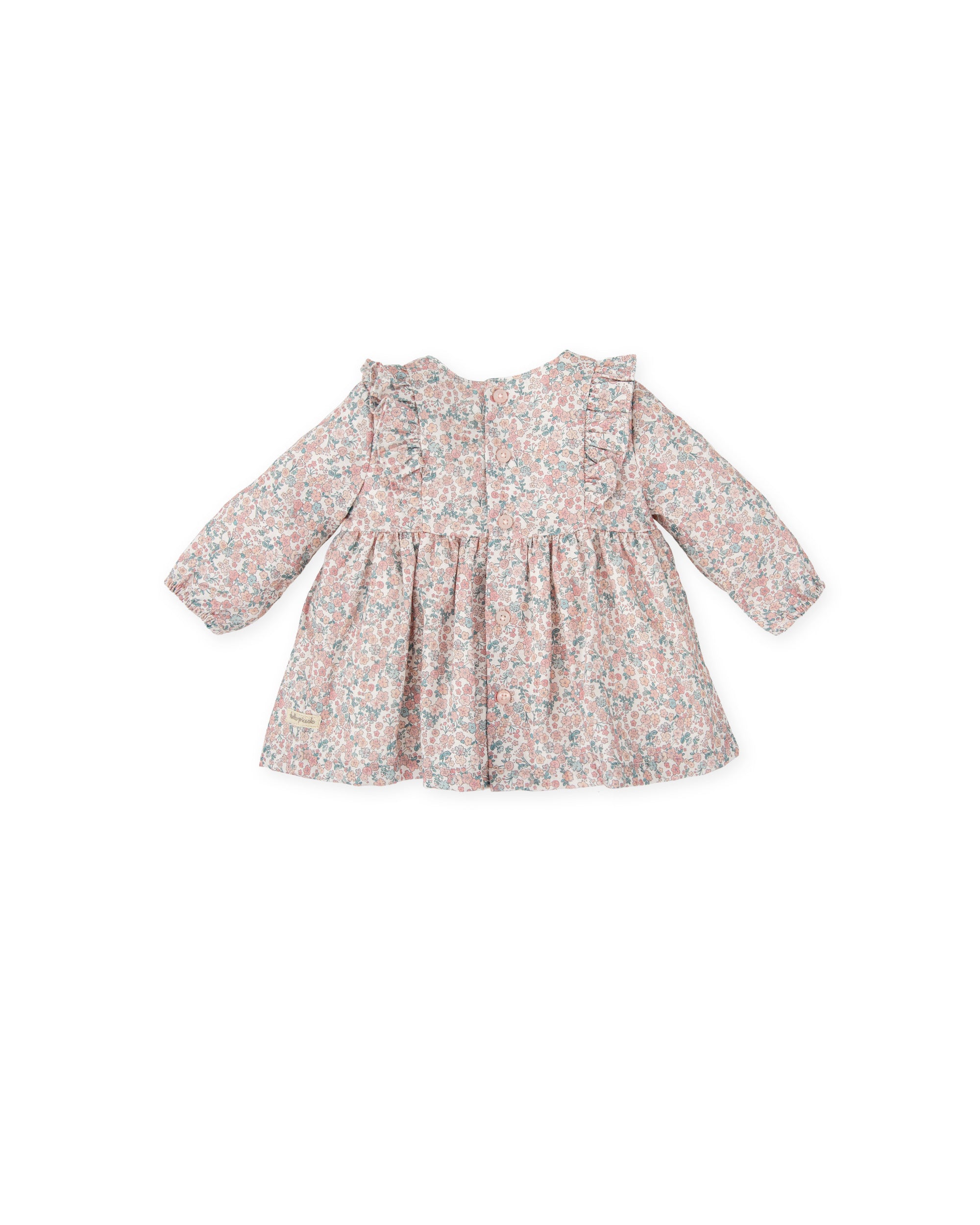 FLORAL LONG SLEEVE DRESS IN PINK