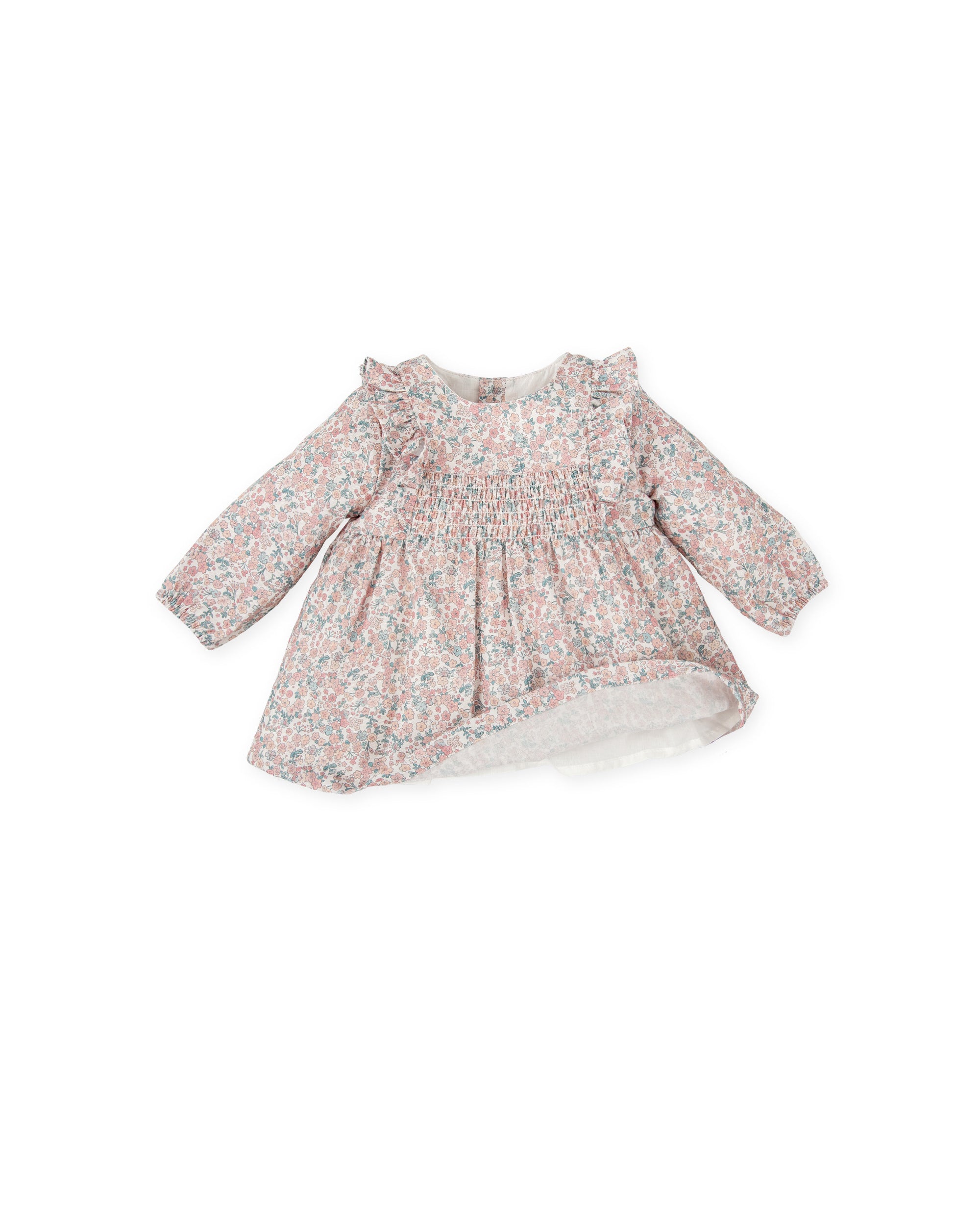 FLORAL LONG SLEEVE DRESS IN PINK