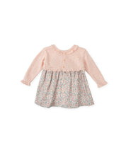 BABY KNIT DRESS IN PINK FLORAL