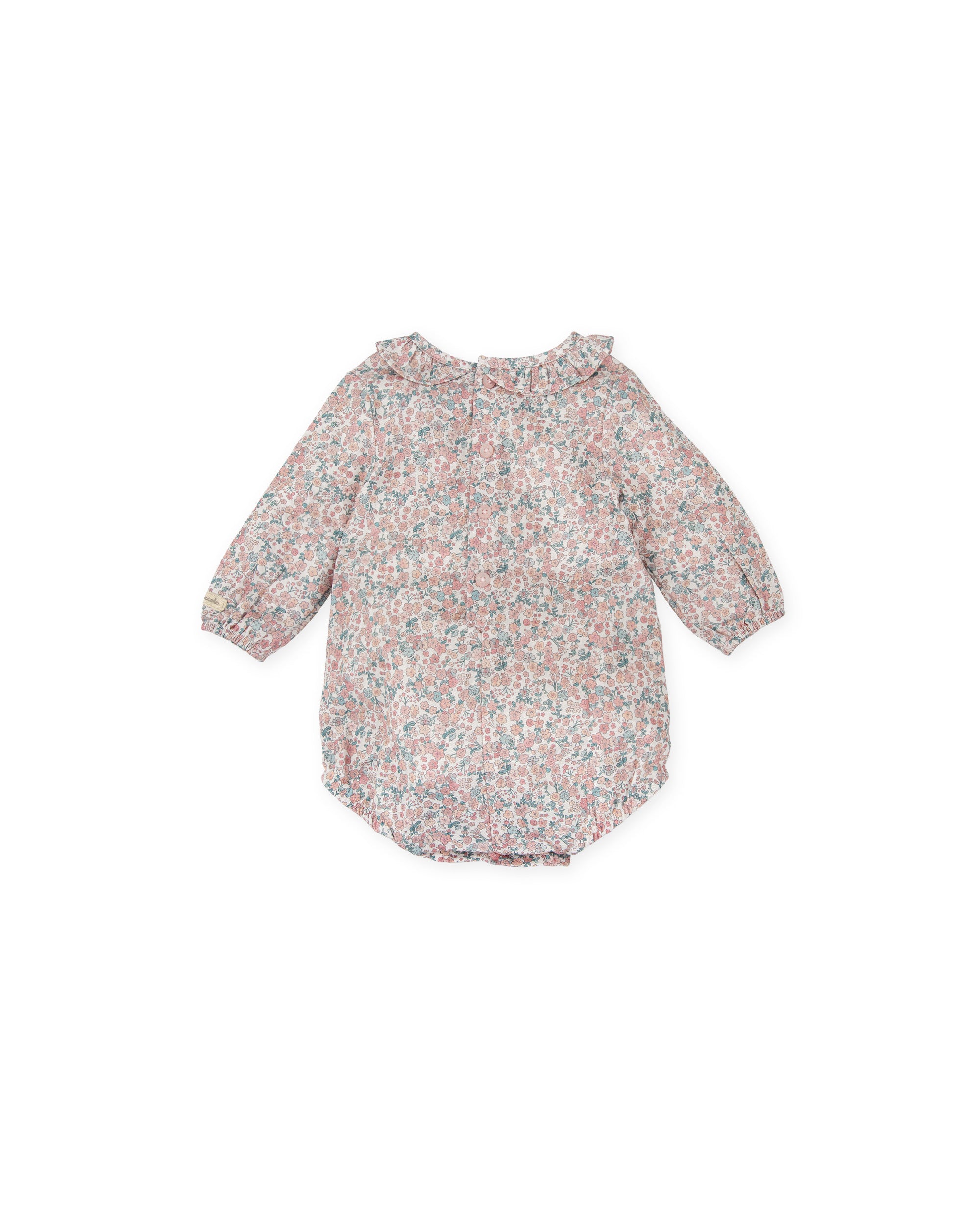 BABY ROMPER IN PINK FLORAL PRINT