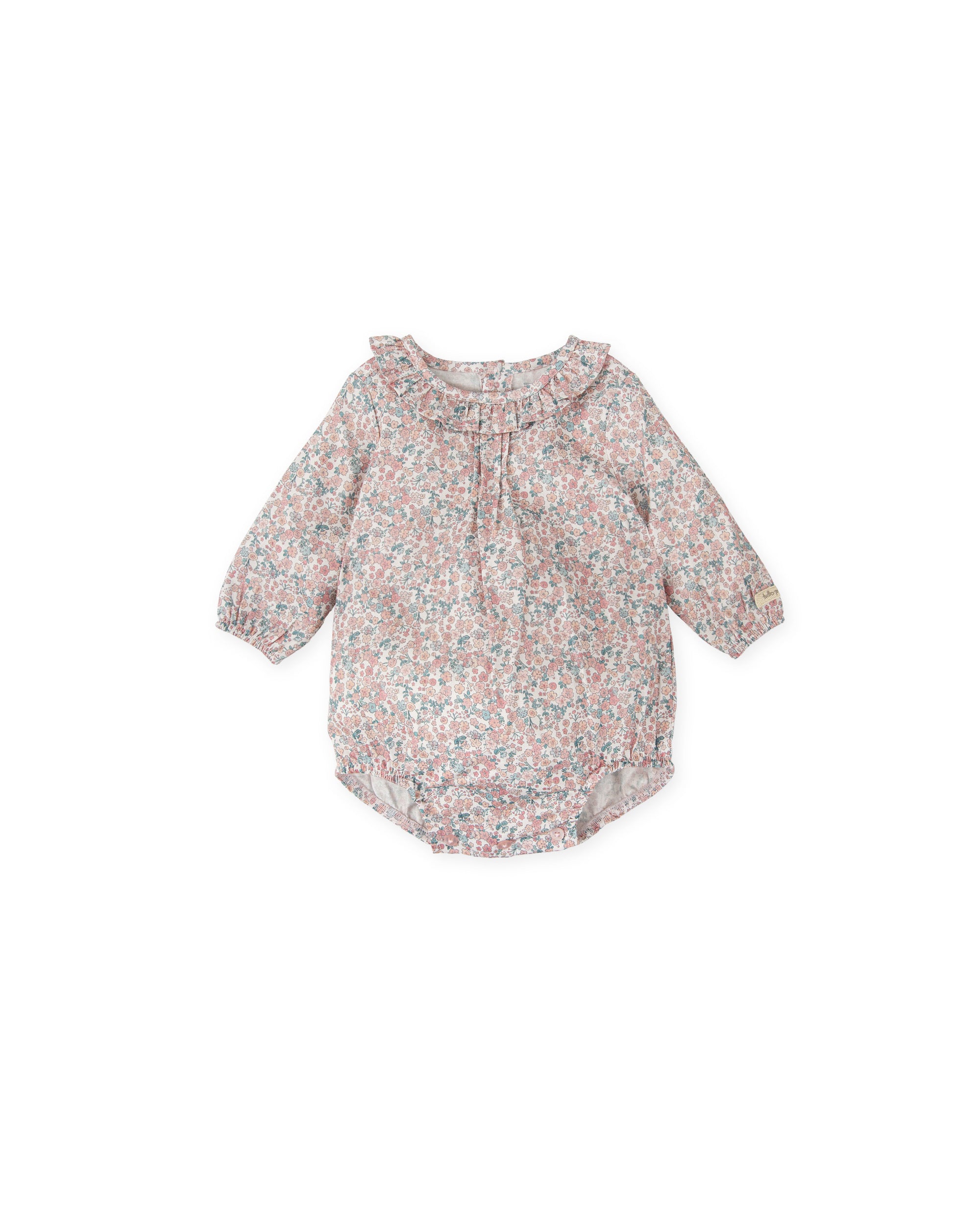 BABY ROMPER IN PINK FLORAL PRINT
