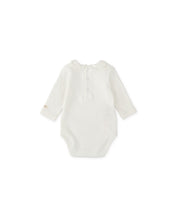 BODYSUIT NEWBORN OFF WHITE WITH SCALLOPED COLLAR