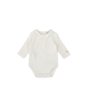 BODYSUIT NEWBORN OFF WHITE WITH SCALLOPED COLLAR