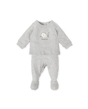 2 PCS PYJAMA WITH FEET GREY