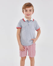 Crimson & Navy Multi-Stripe Shorts | The "Regatta" Heritage Essential