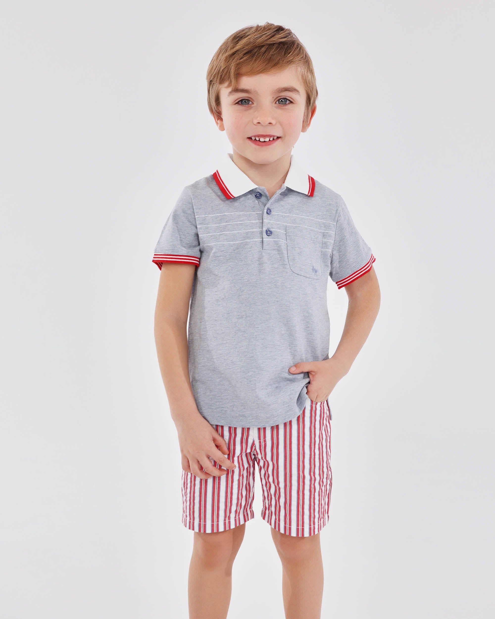 Crimson & Navy Multi-Stripe Shorts | The "Regatta" Heritage Essential