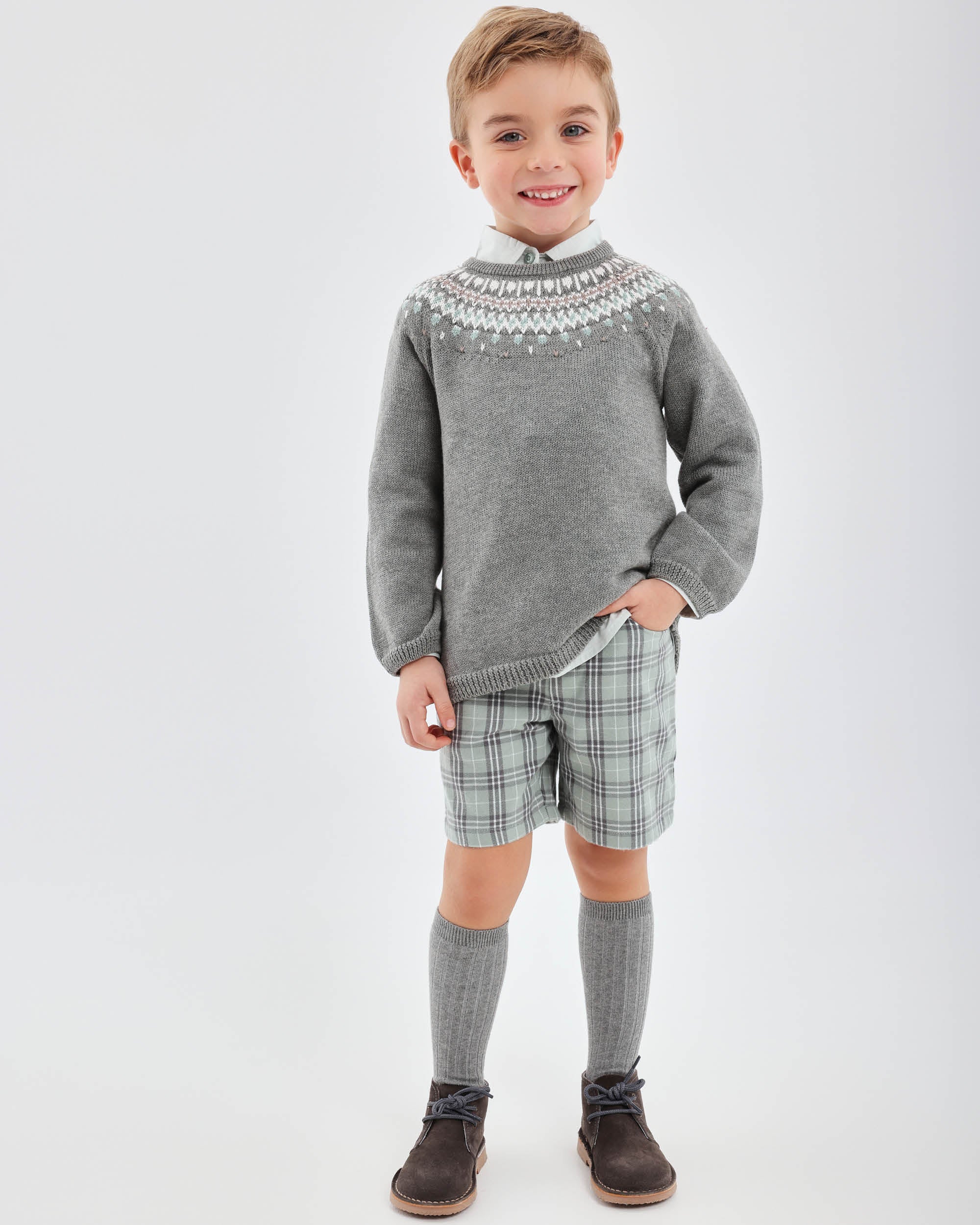 BERMUDA SHORTS WITH SOCKS GREY