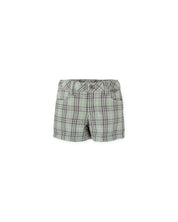 GREEN & GRAY PLAID FLANNEL SHORTS