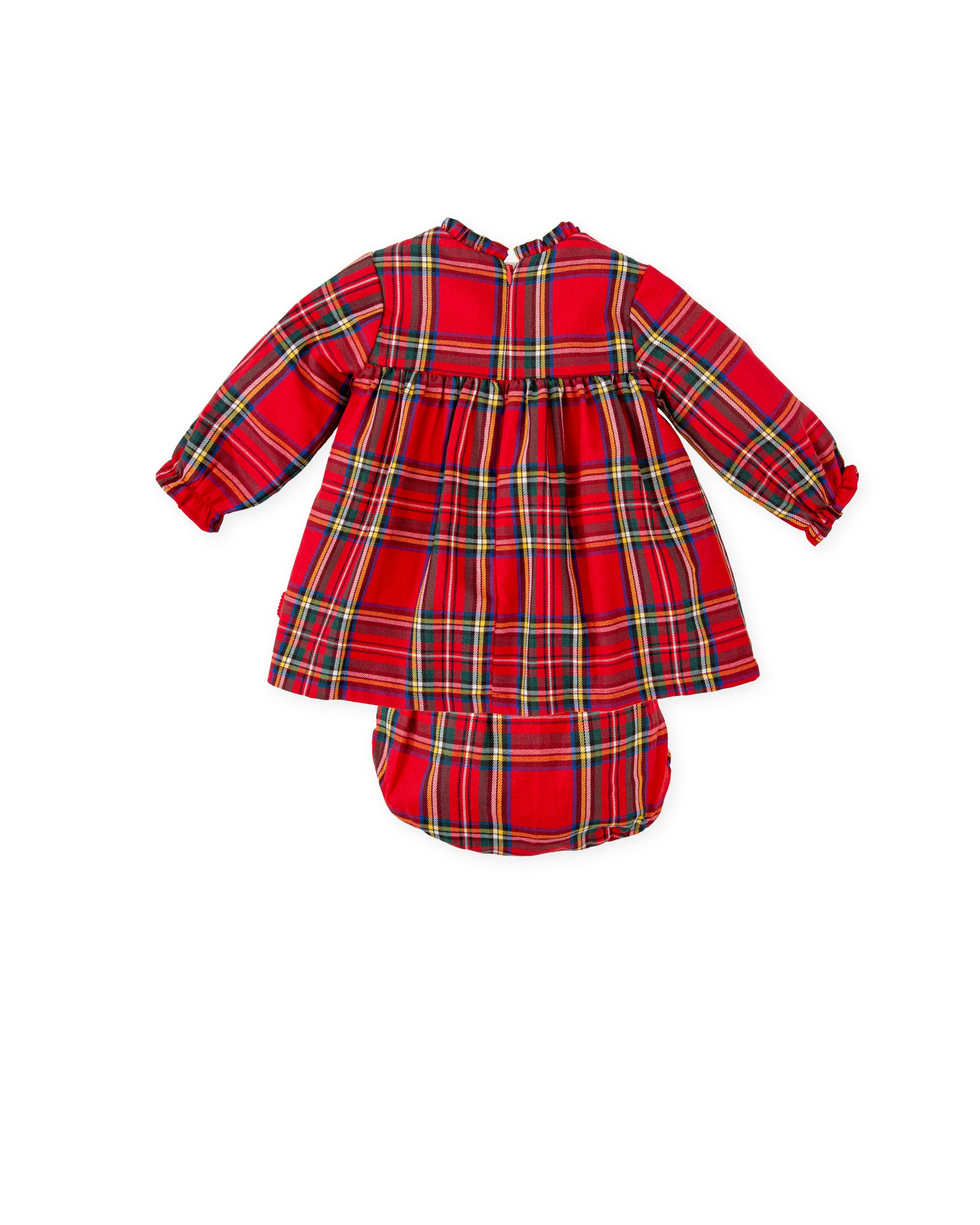 red plaid infant dress Red Christmas holiday dress for infants, babies, Red plaid Christmas outfit for kids, cute fluffy baby dress, size 9 12 months, 1 2 years