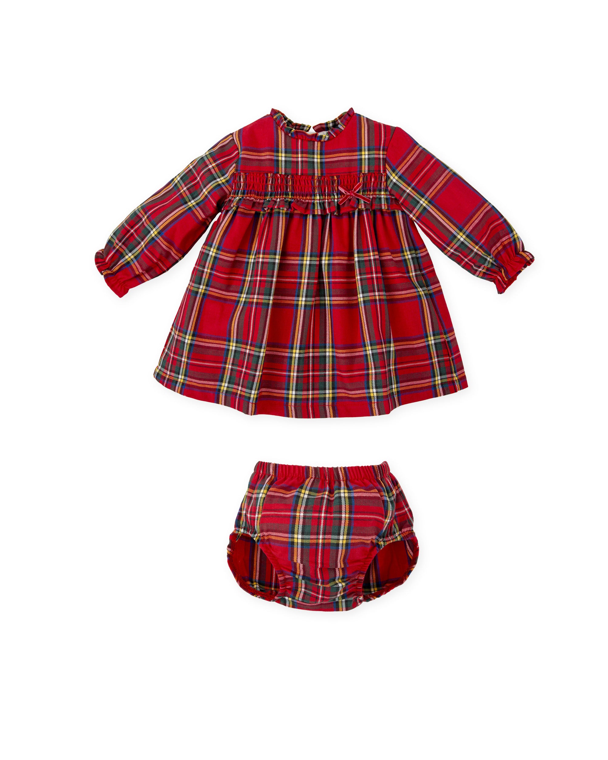 BABY DRESS SET IN RED PLAID