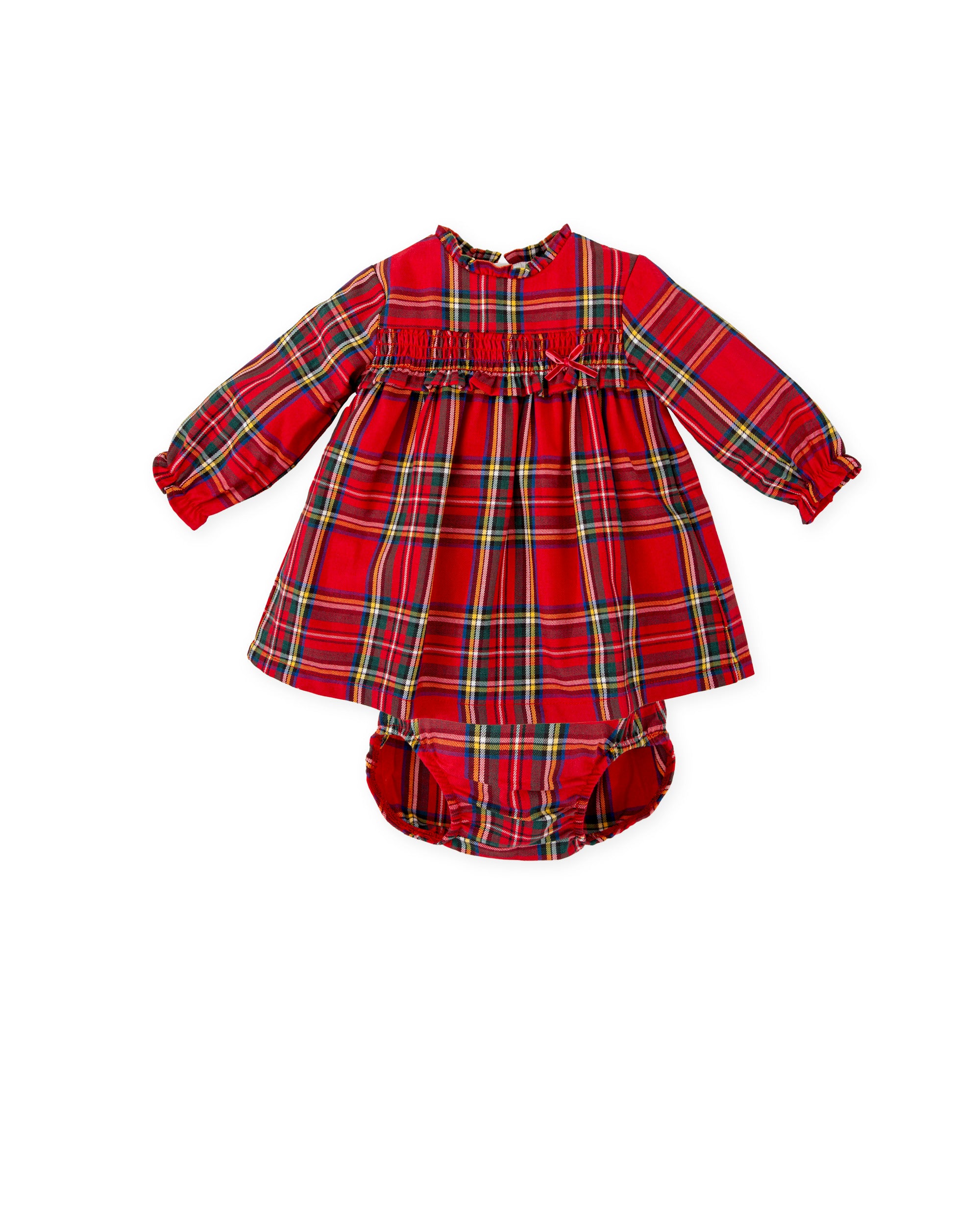 BABY DRESS SET IN RED PLAID