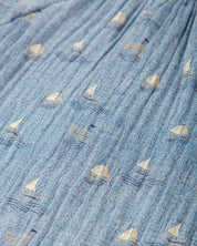 BLUE DRESS SAILBOAT PRINT DRESS