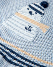 TRICOT DRESS IN SOFT BLUE