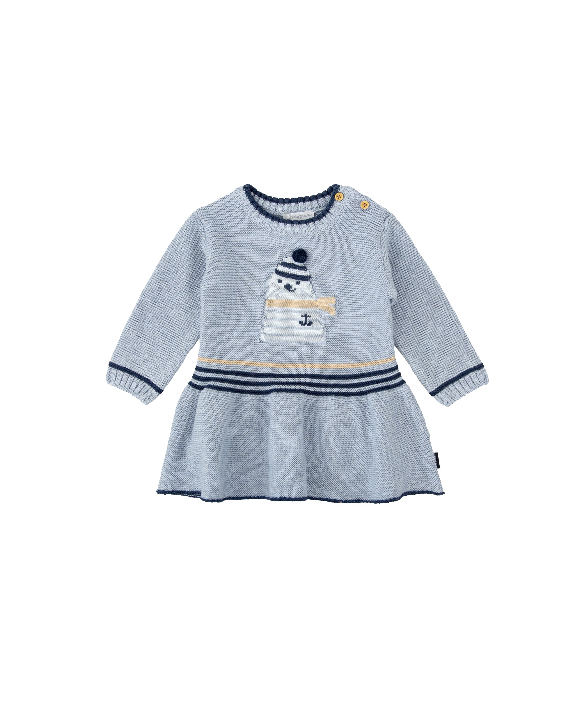 TRICOT DRESS IN SOFT BLUE