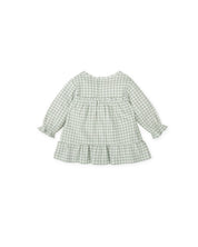 BABY DRESS IN SAGE GINGHAM