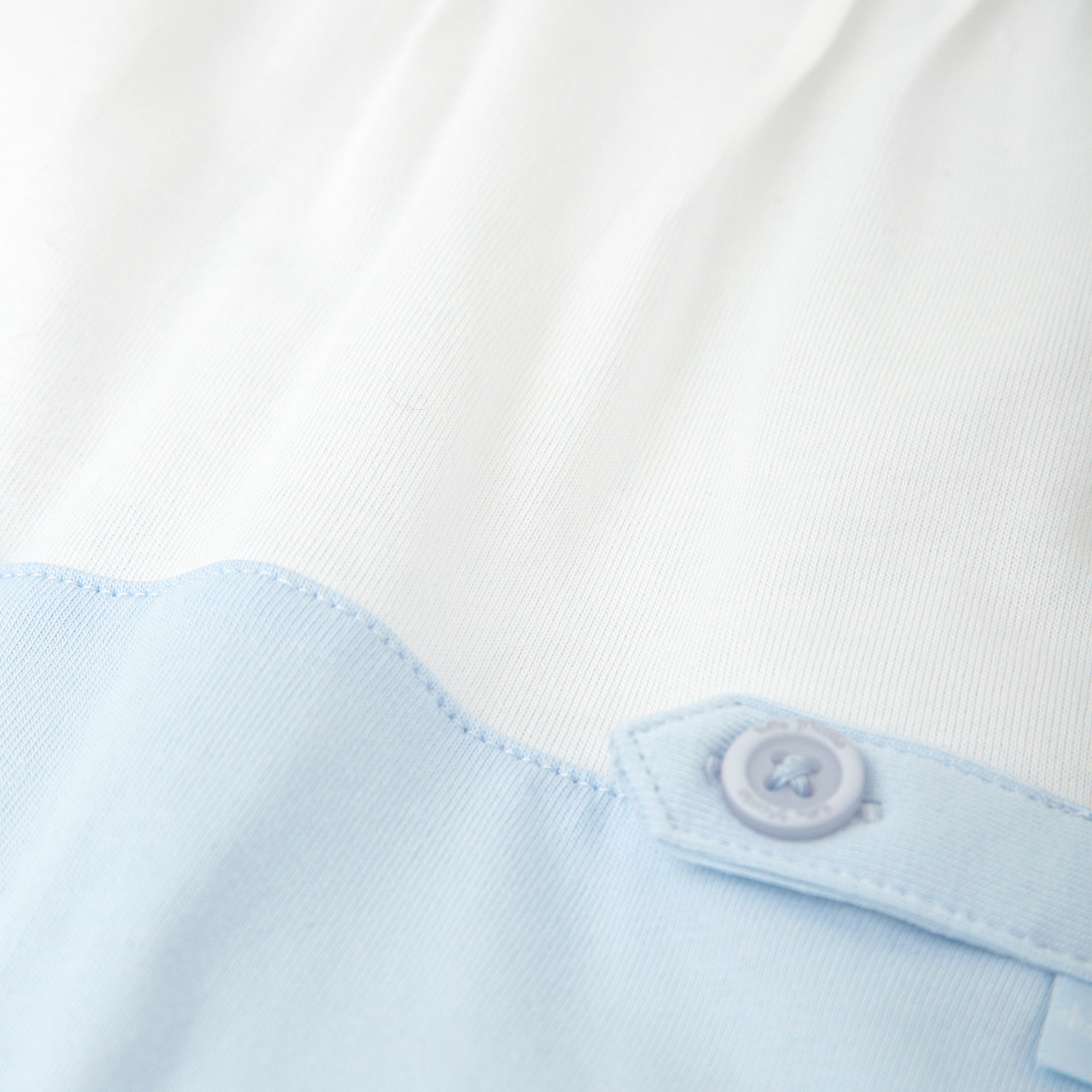 ROMPER WHITE-SKY BLUE