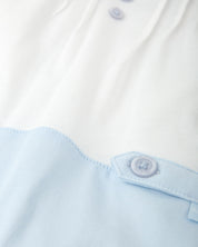 ROMPER WHITE-SKY BLUE