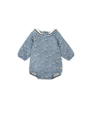 LONG SLEEVE WITH SAILOR COLLAR BABY ROMPER