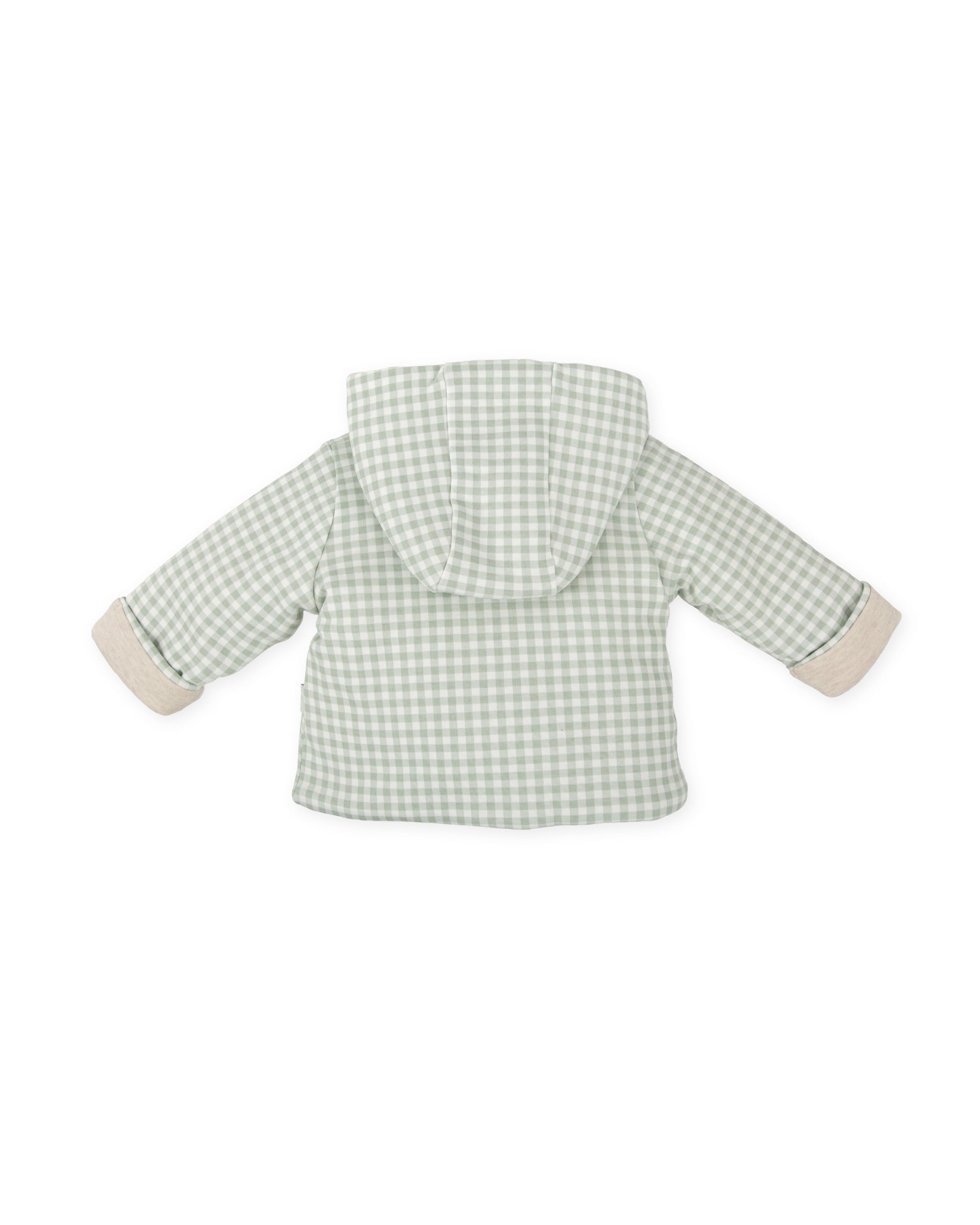 BABY PUFFER JACKET IN SAGE GINGHAM