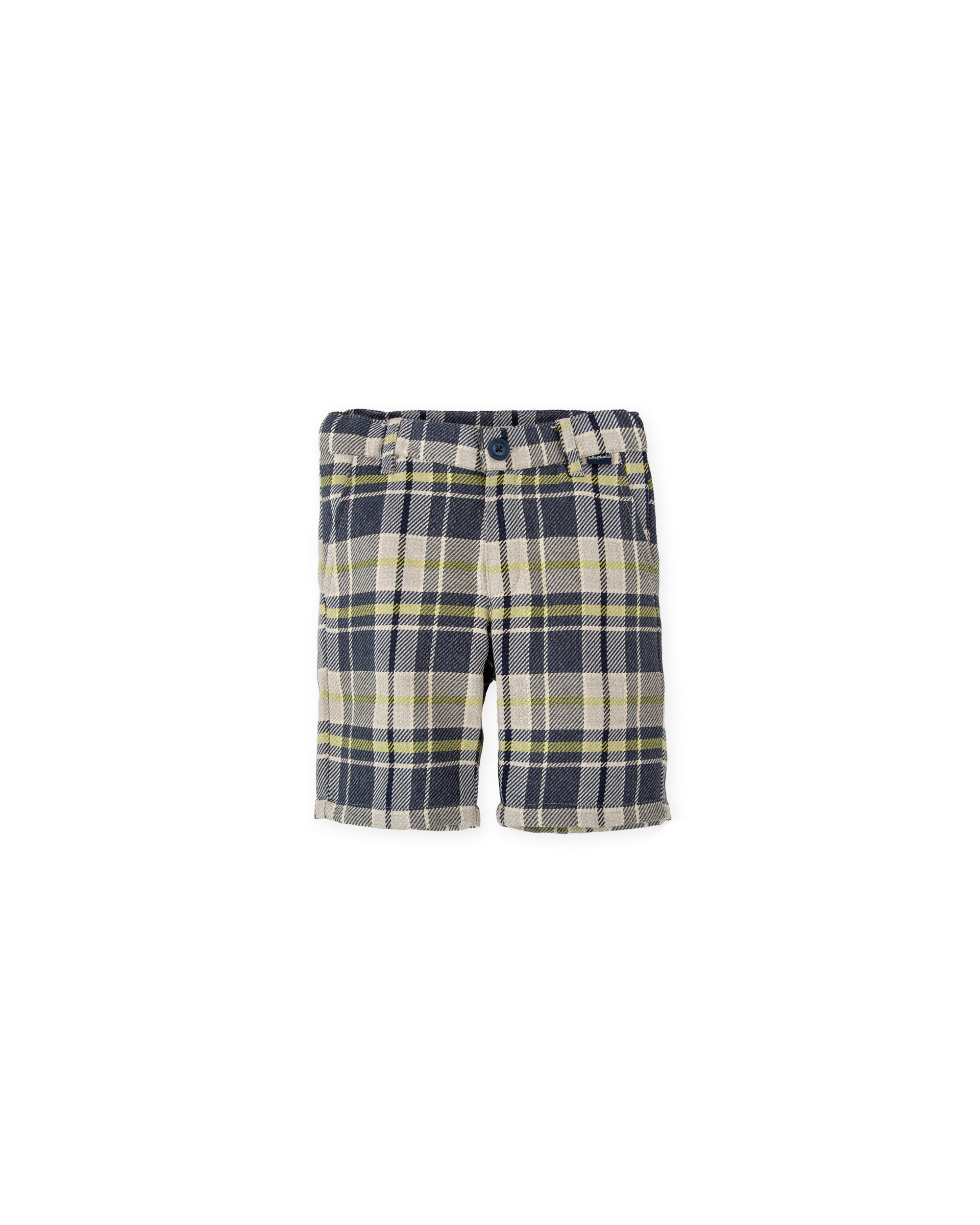 PLAID FLANNEL BERMUDA SHORTS