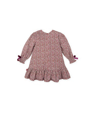 BABY DRESS IN BURGUNDY FLORAL