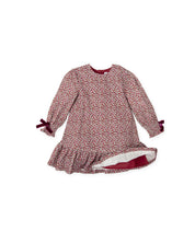 BABY DRESS IN BURGUNDY FLORAL