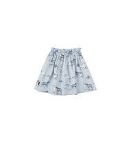 BLUE HORSE PRINT SKIRT