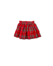 PLAID SKIRT IN RED TARTAN