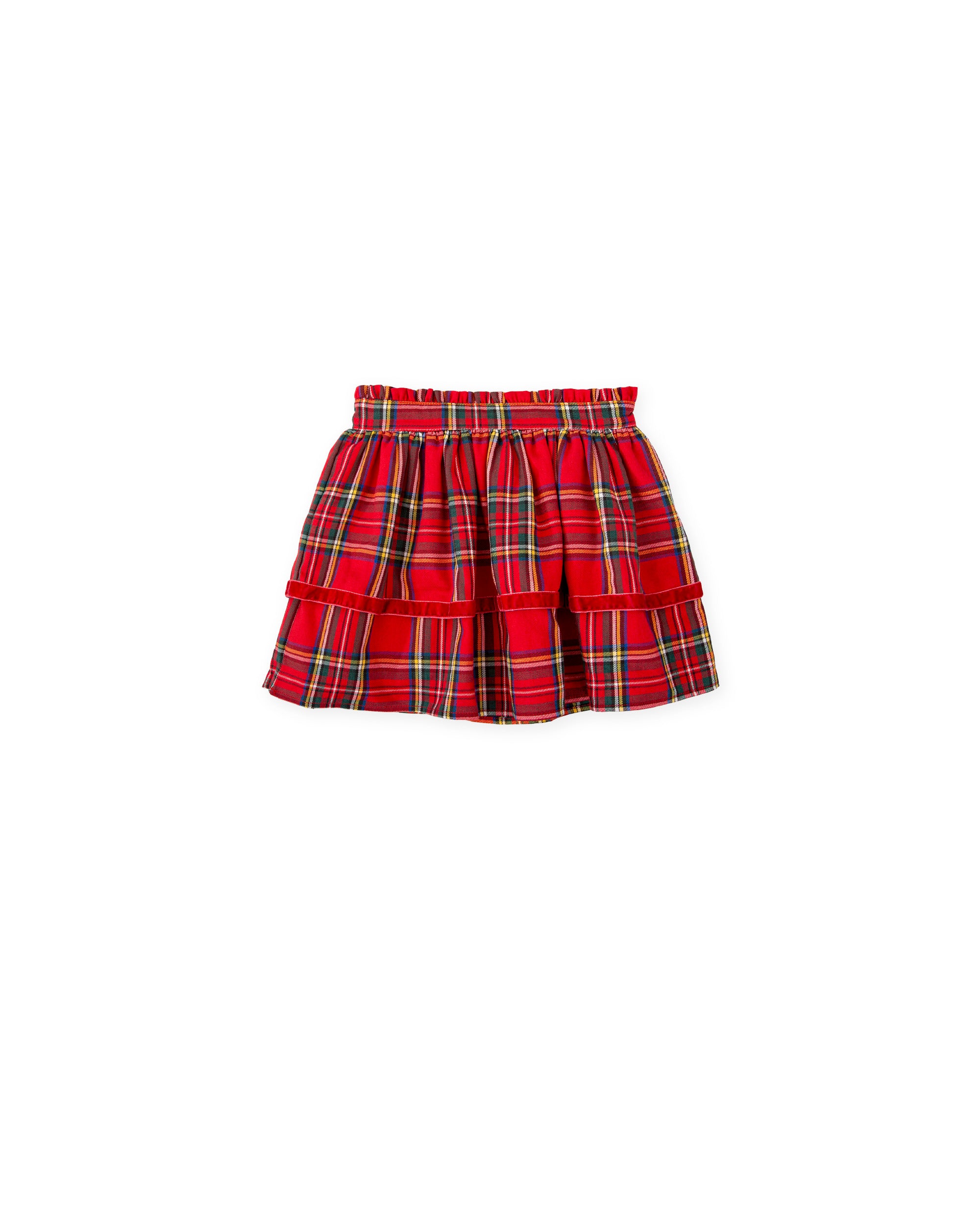 PLAID SKIRT IN RED TARTAN