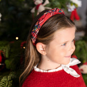 RED PLAID HEADBAND