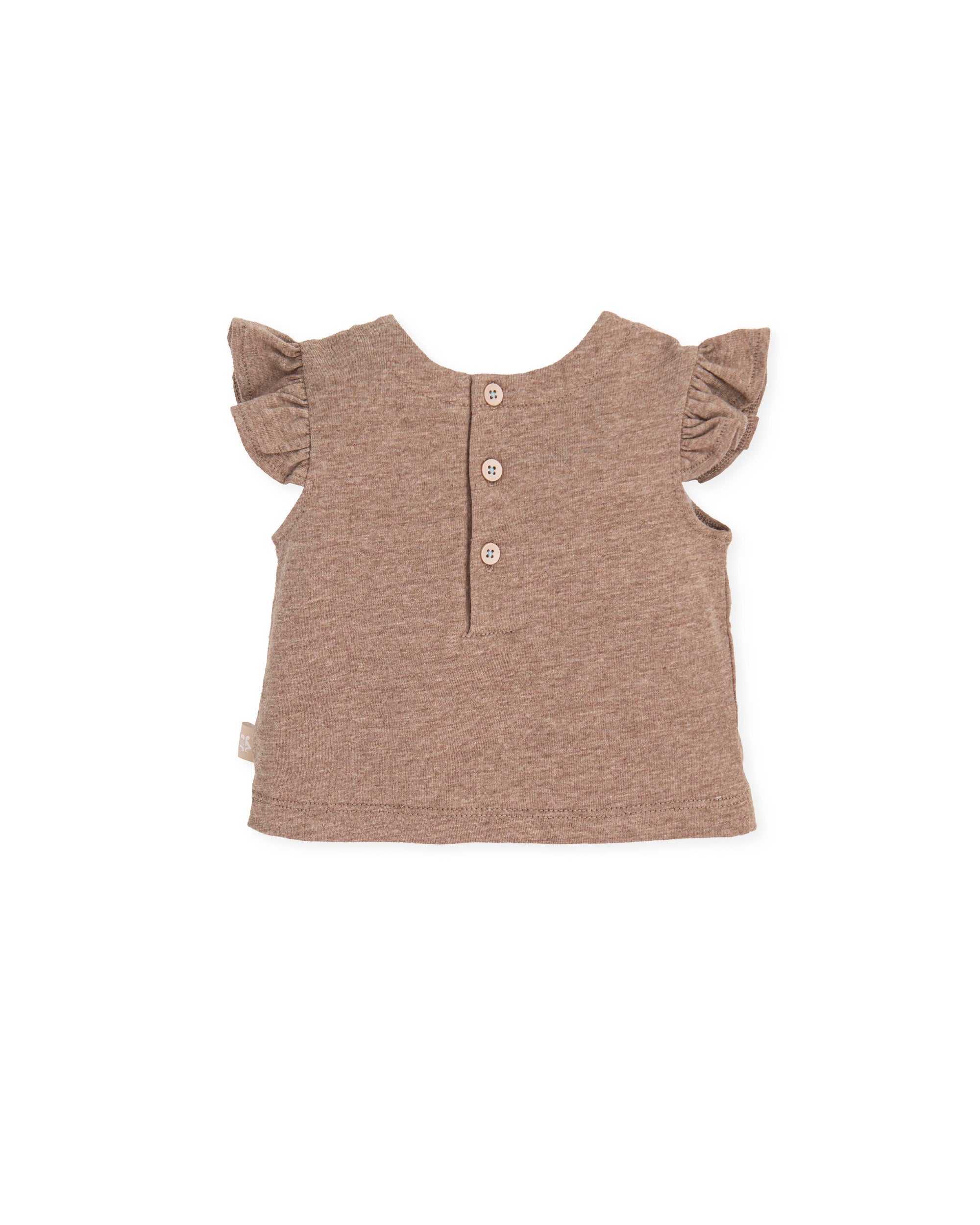T-SHIRT NEWBORN TAUPE