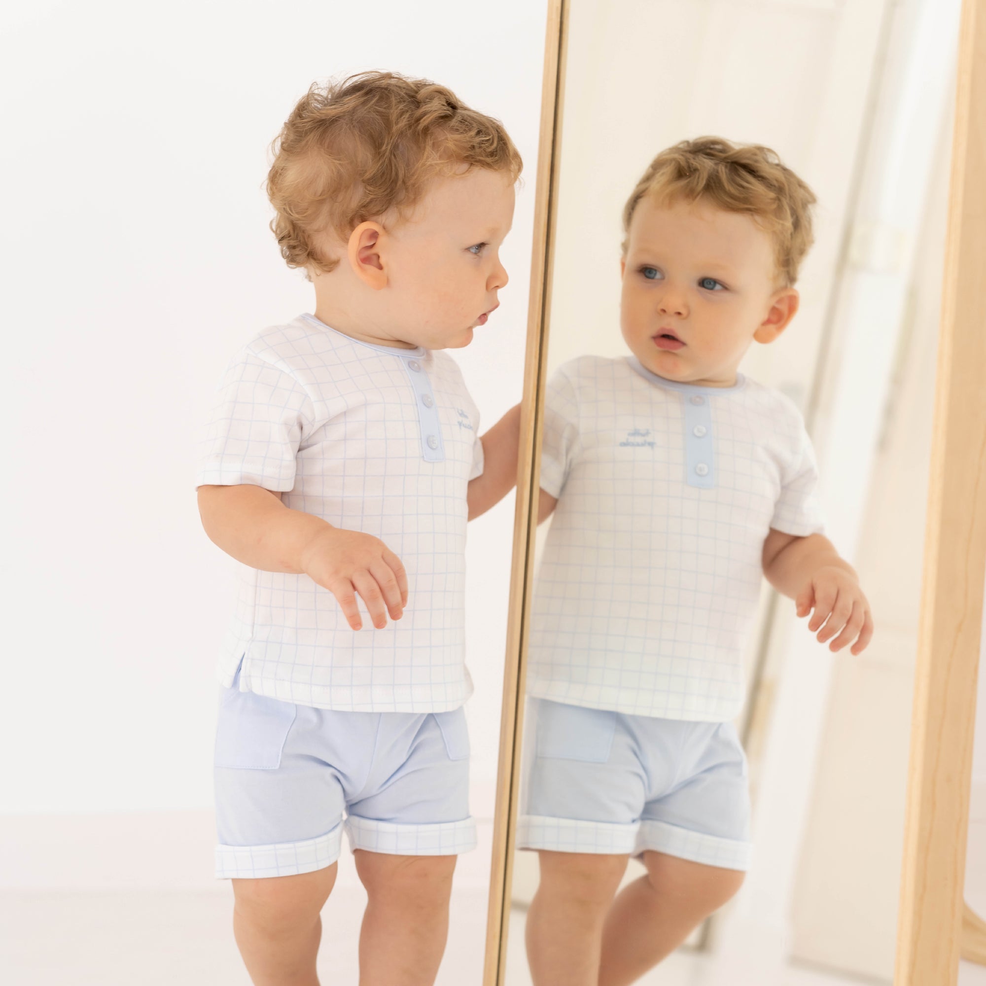 2 PIECES SET SKY BLUE