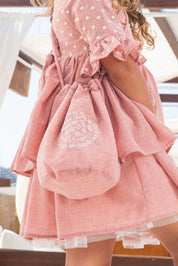 Girls' Pink Drawstring Bag | The "Little Treasures" Purse