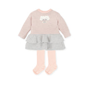 DRESS & TIGHTS NEWBORN PETAL