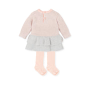 DRESS & TIGHTS NEWBORN PETAL