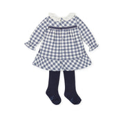 DRESS WITH NAVY BLUE LEOTARDS