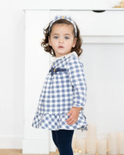 DRESS WITH NAVY BLUE LEOTARDS