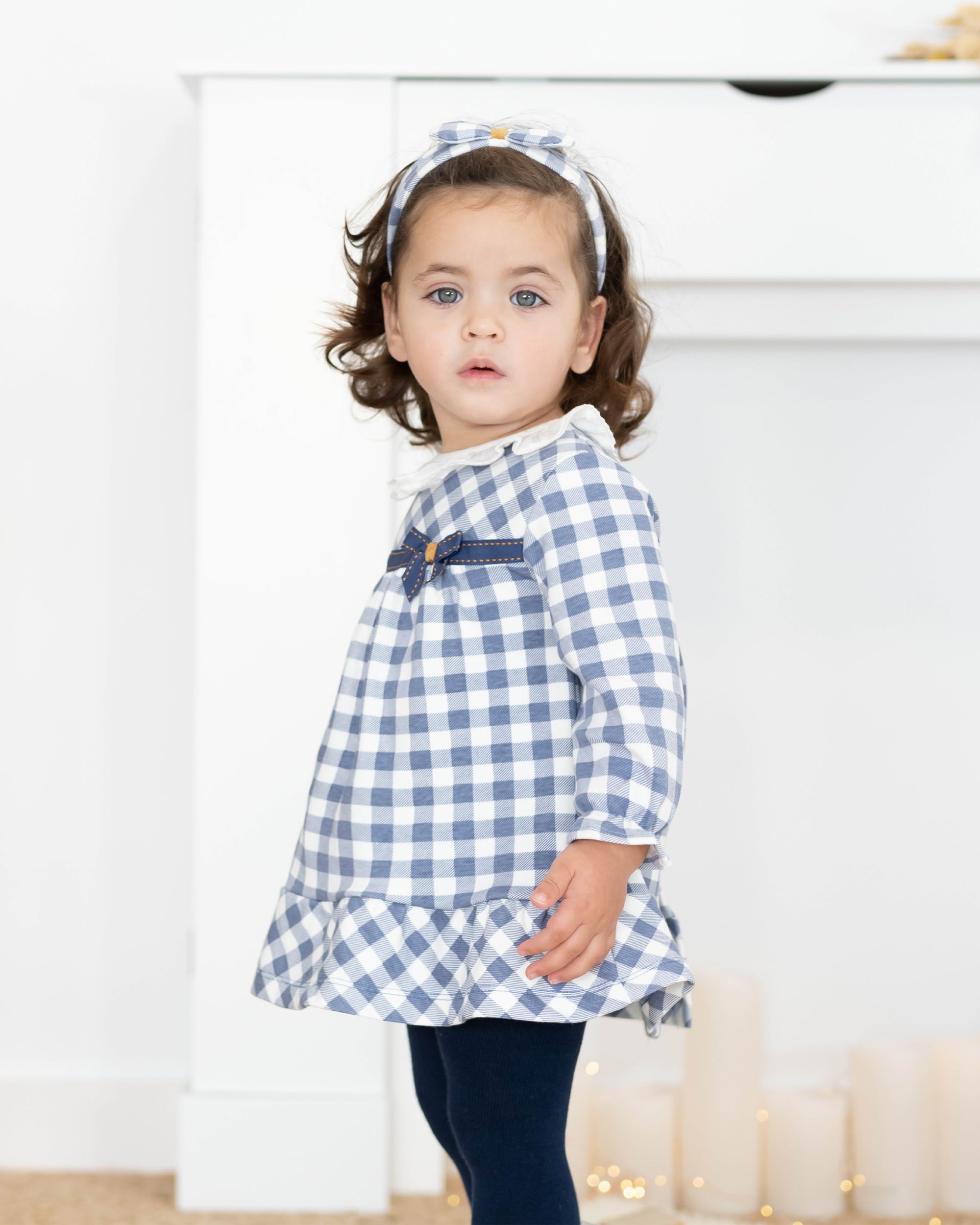 DRESS WITH NAVY BLUE LEOTARDS