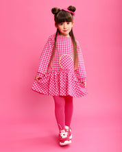 FUCHSIA GIRLS' COMFORT DRESS