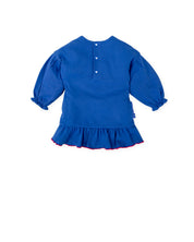 ELECTRIC BLUE COTTON DRESS FOR GIRLS