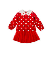GIRLS' RED T-SHIRT & SKIRT SET