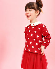 GIRLS' RED T-SHIRT & SKIRT SET