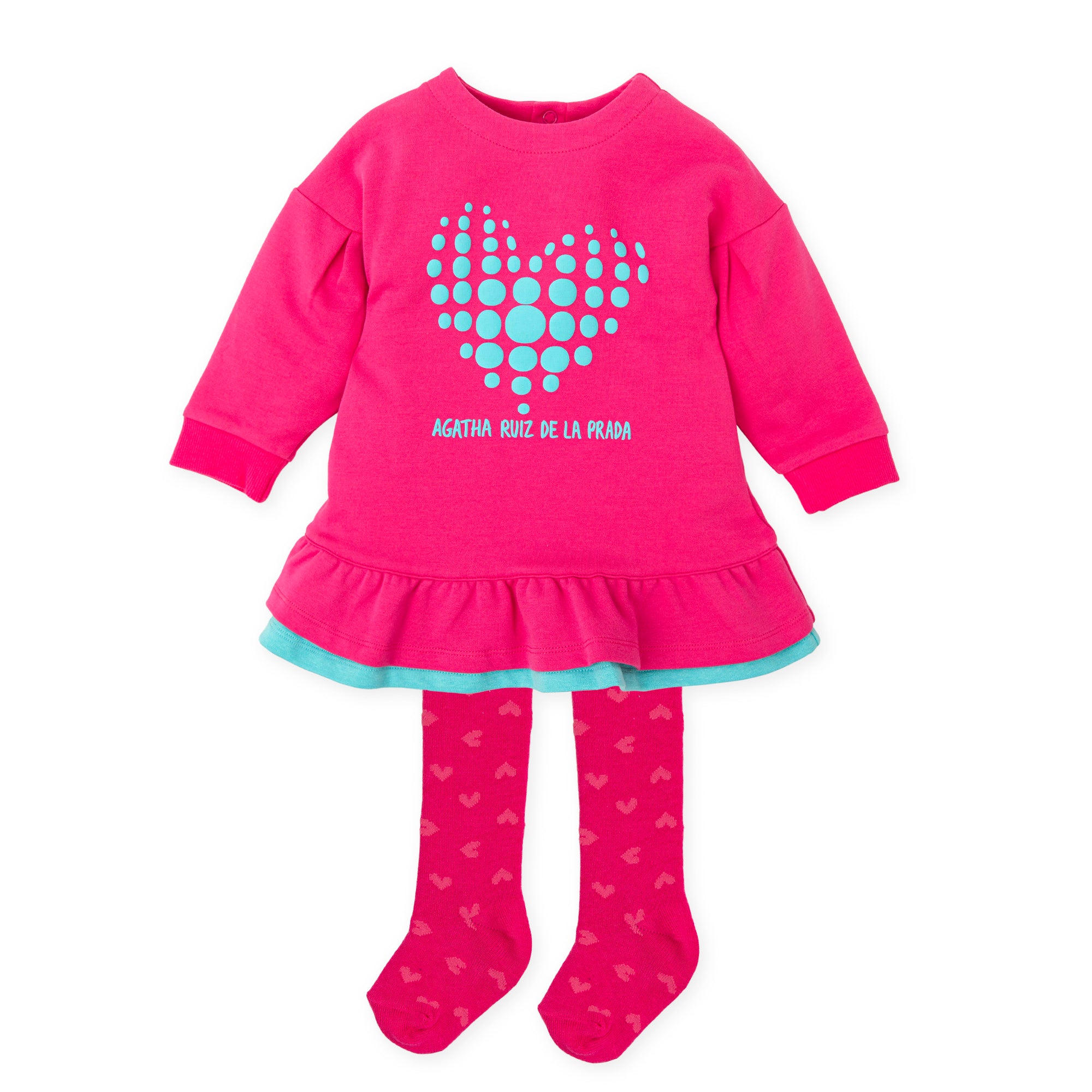 VESTIDO CON LEOTARDOS FUCSIA