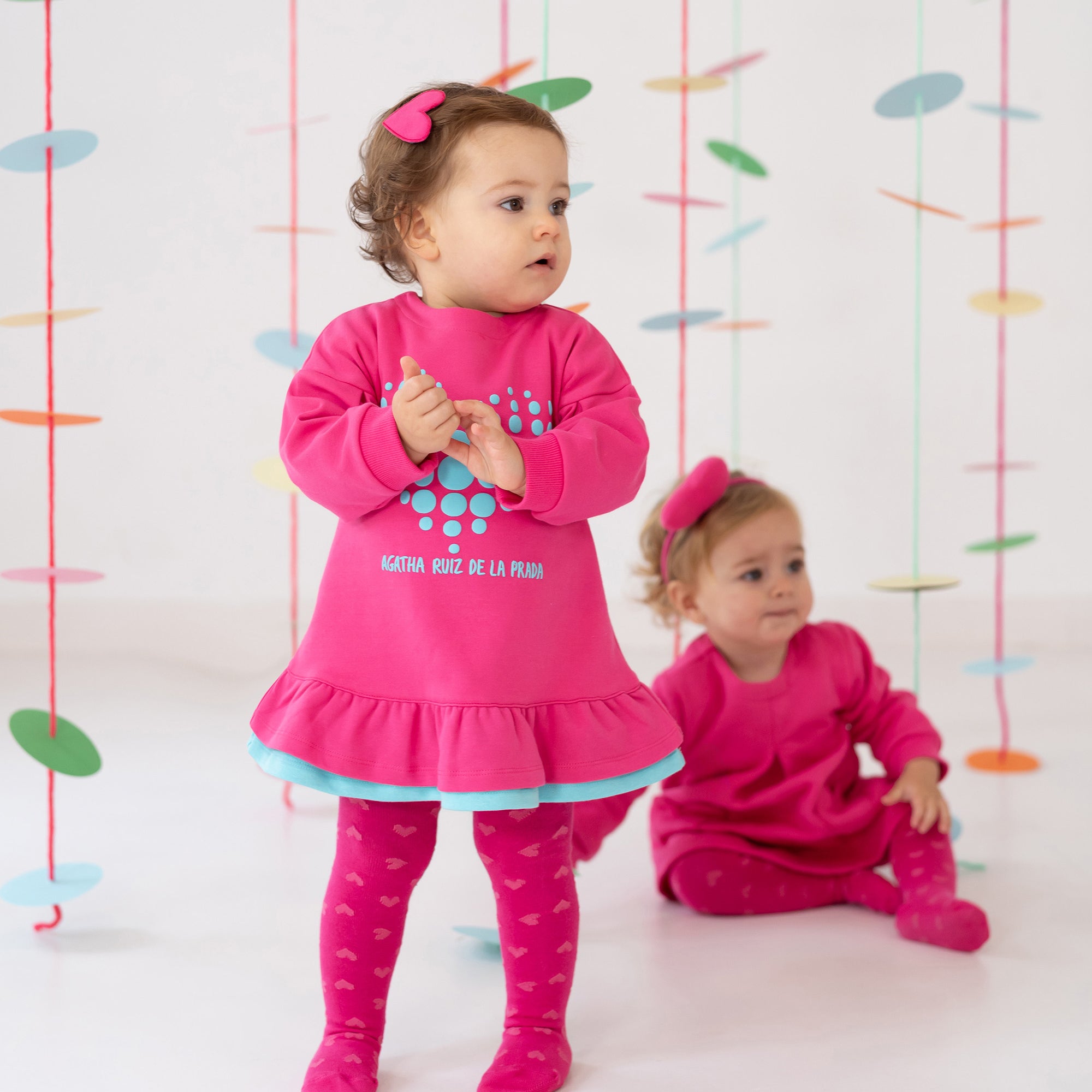 VESTIDO CON LEOTARDOS FUCSIA