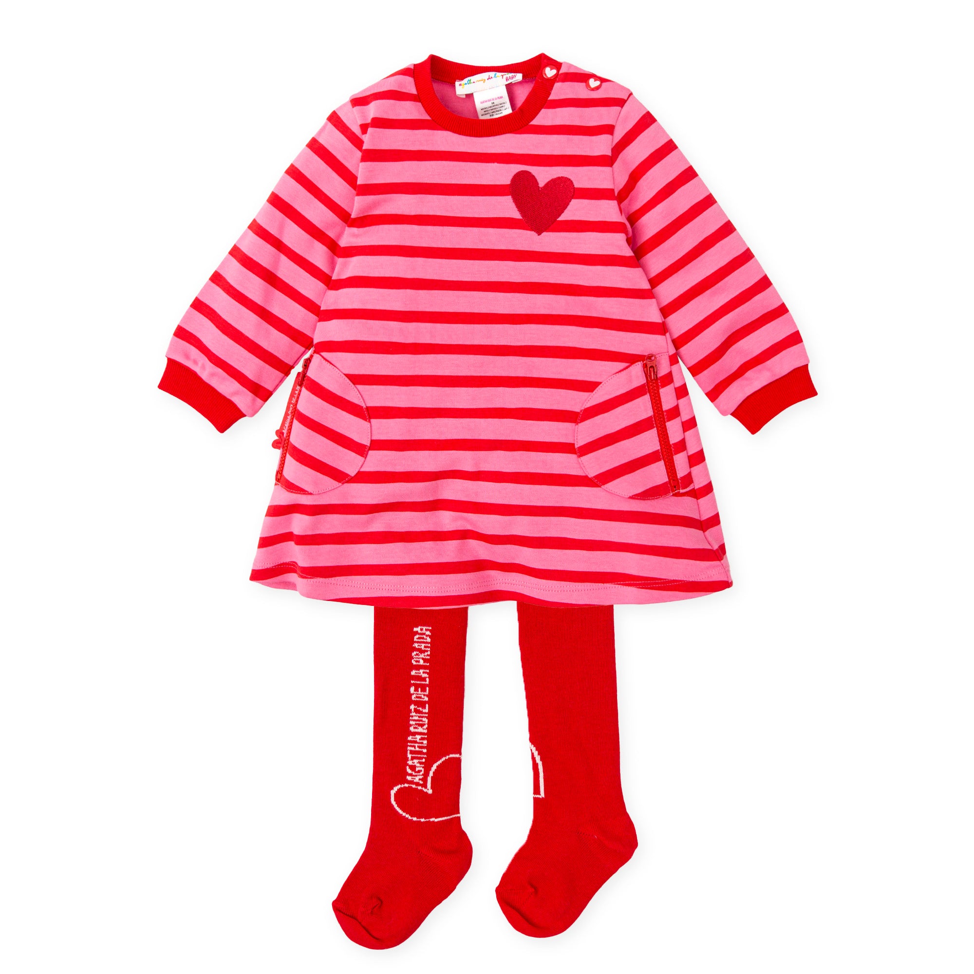 VESTIDO CON LEOTARDOS ROJO