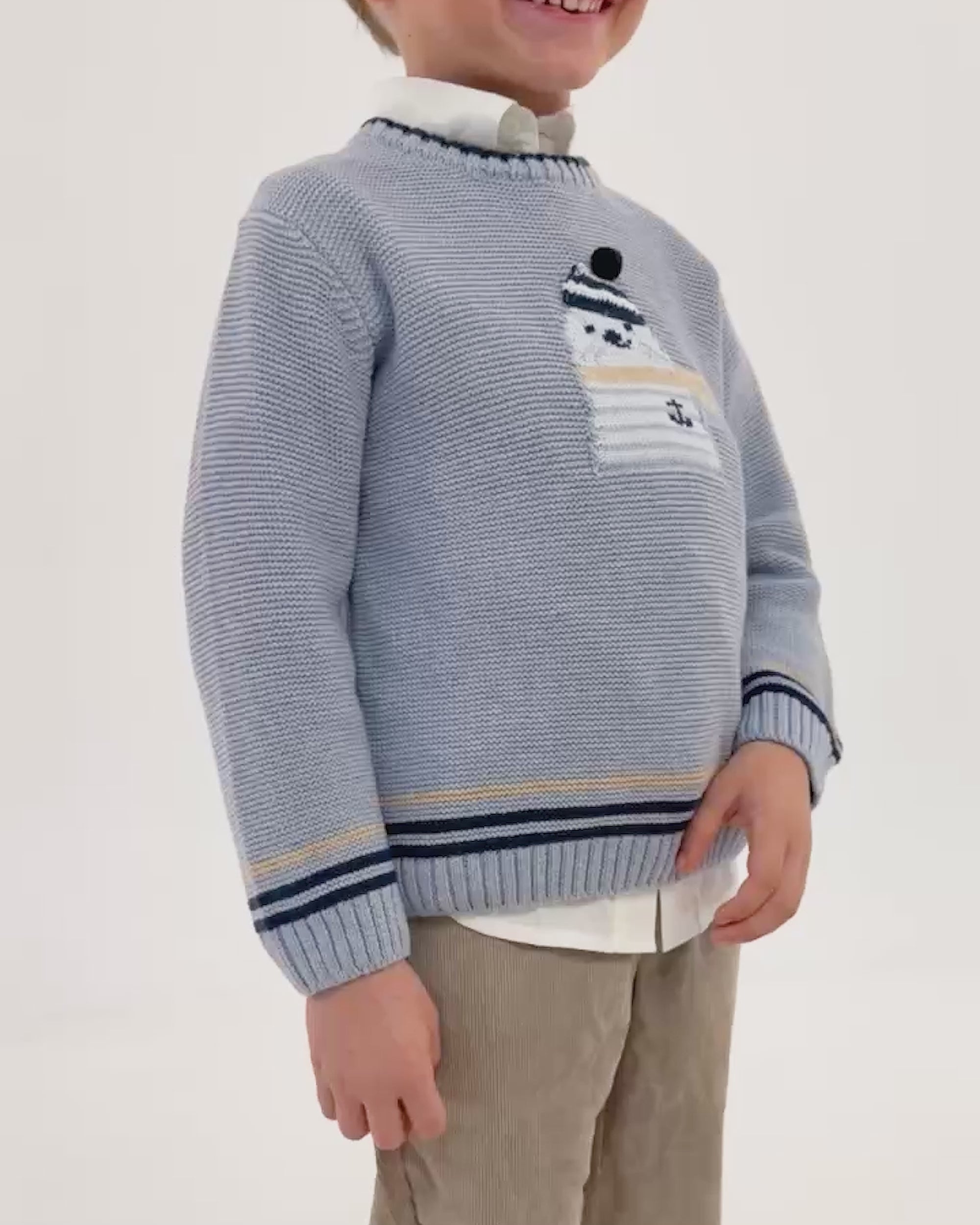 NAUTICAL SEAL KNIT SWEATER