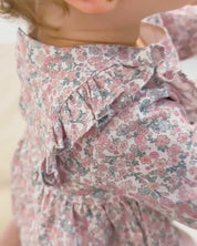 BABY KNIT CARDIGAN IN SOFT PINK WITH DELICATE BOWS AND LACE TRIM